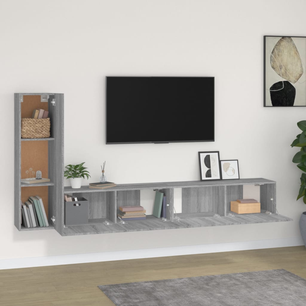 3-dijelni set TV ormarića boja hrasta sonome konstruirano drvo
