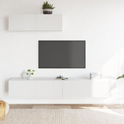 3-dijelni set TV ormarića bijeli od konstruiranog drva