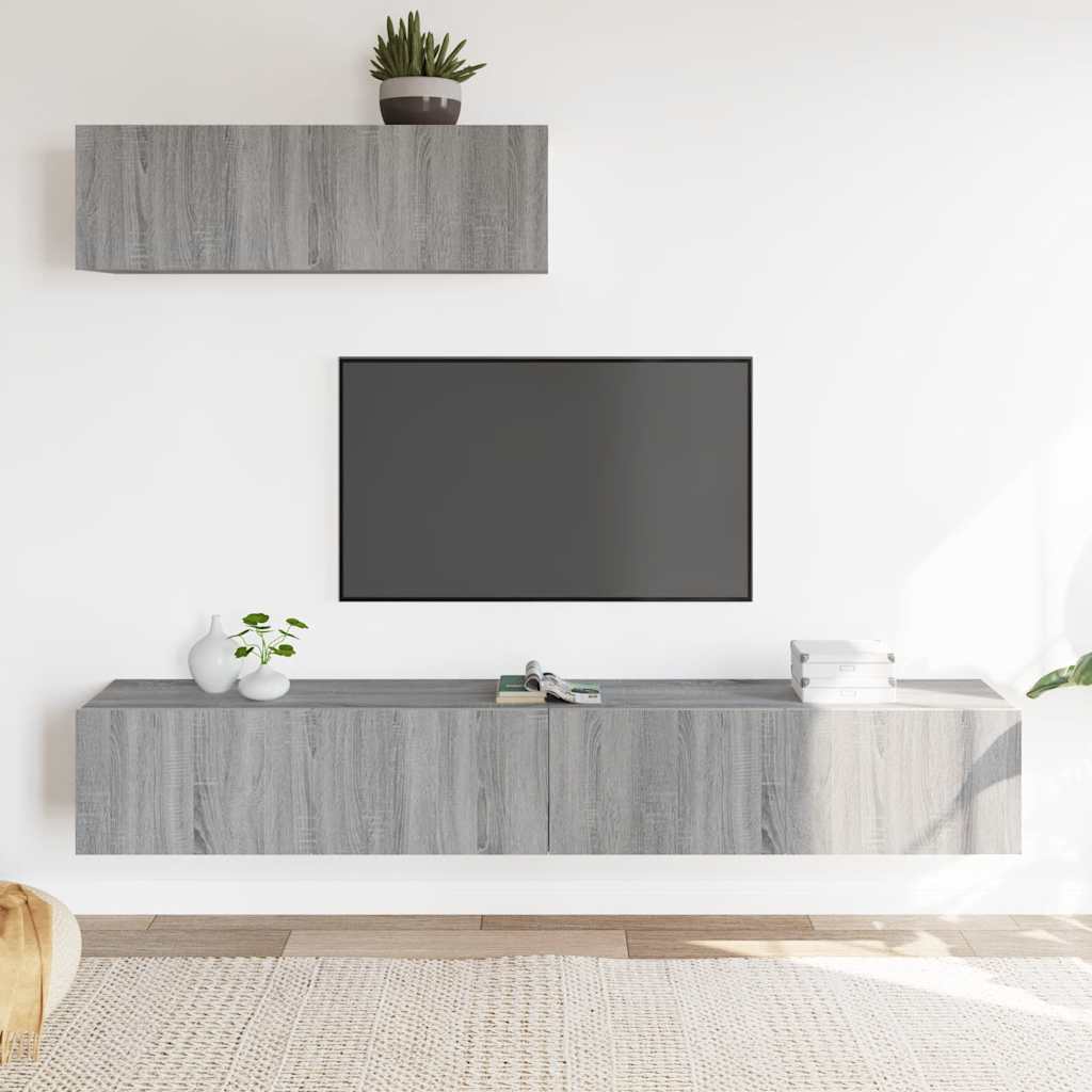 3-dijelni set TV ormarića boja hrasta sonome konstruirano drvo
