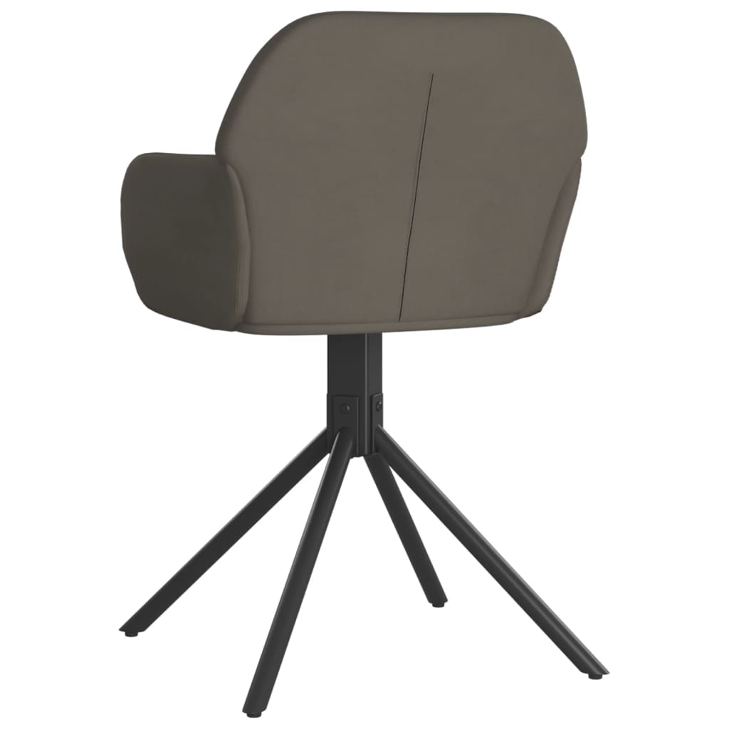 Okretne blagovaonske stolice 2 kom tamnosive baršunaste