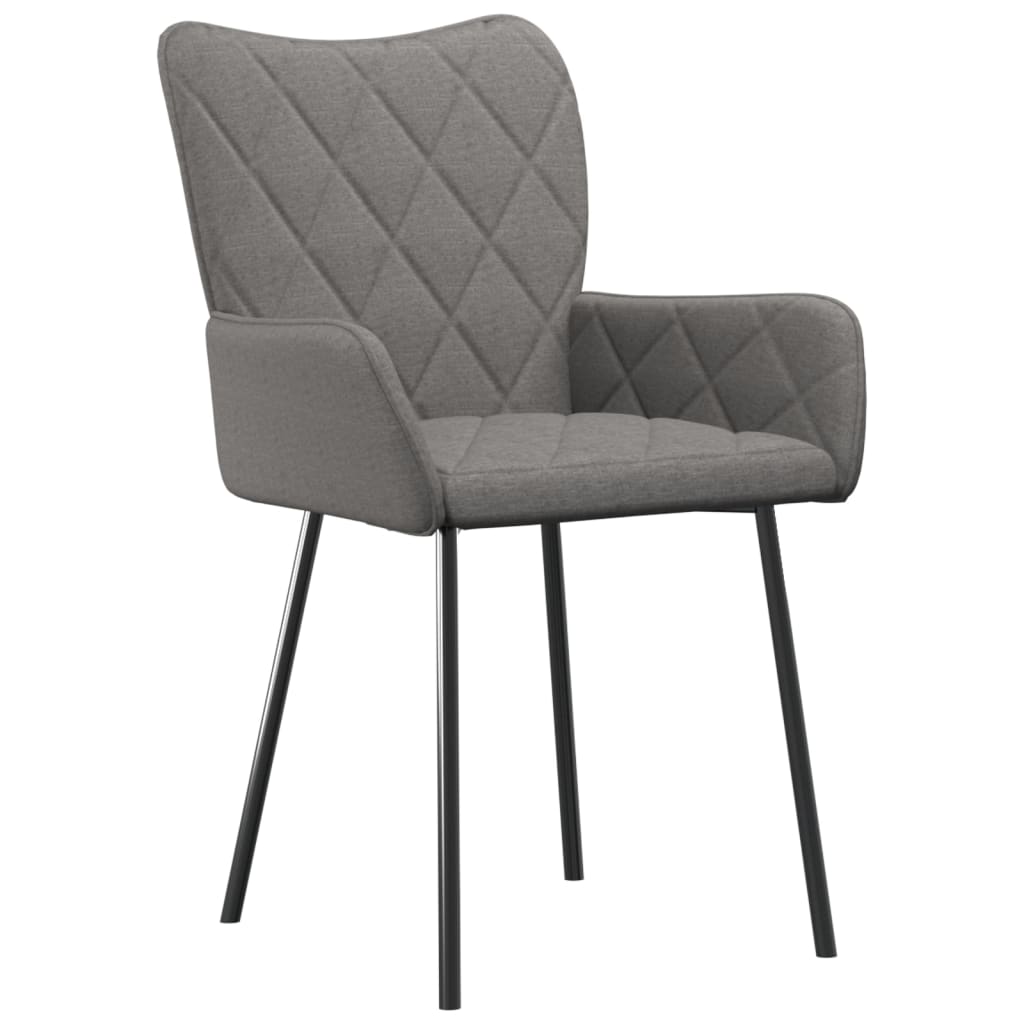 Blagovaonske stolice od tkanine 2 kom svjetlosive