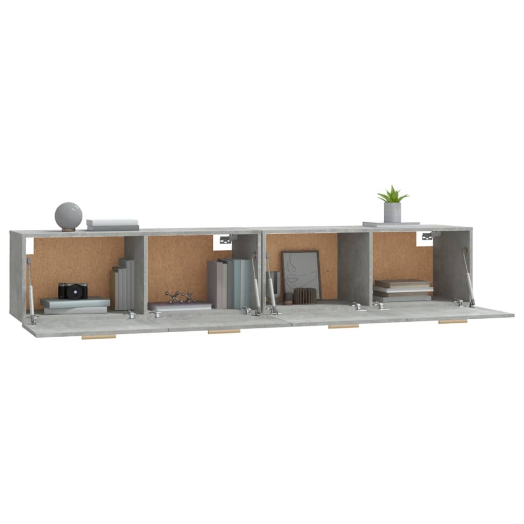 Zidni ormarići 2 kom boja siva betona 100x36,5x35 cm drveni