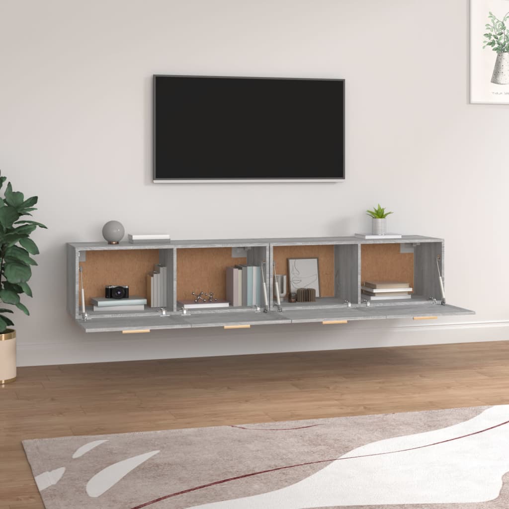 Zidni ormarići 2 kom siva sonome 100x36,5x35 cm drveni