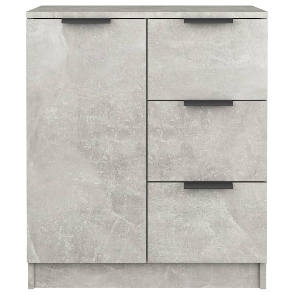 Komoda 2 kom siva boja betona 60x30x70 cm od konstruiranog drva