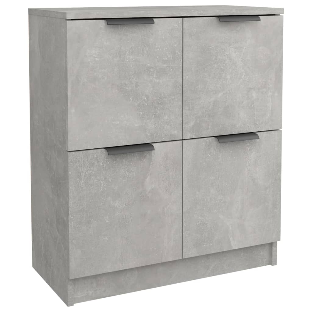 Komoda 2 kom siva boja betona 60x30x70 cm od konstruiranog drva