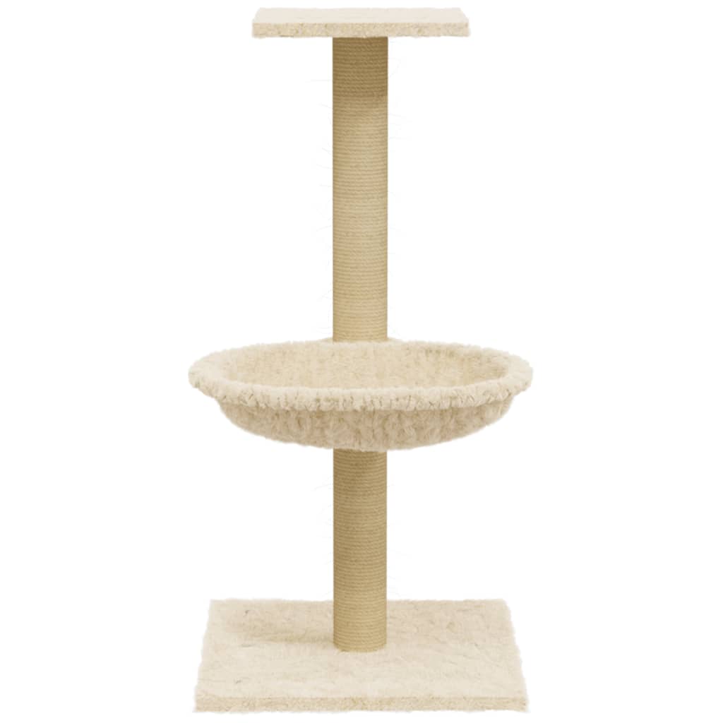 Penjalica za mačke sa stupom za grebanje od sisala krem 74 cm