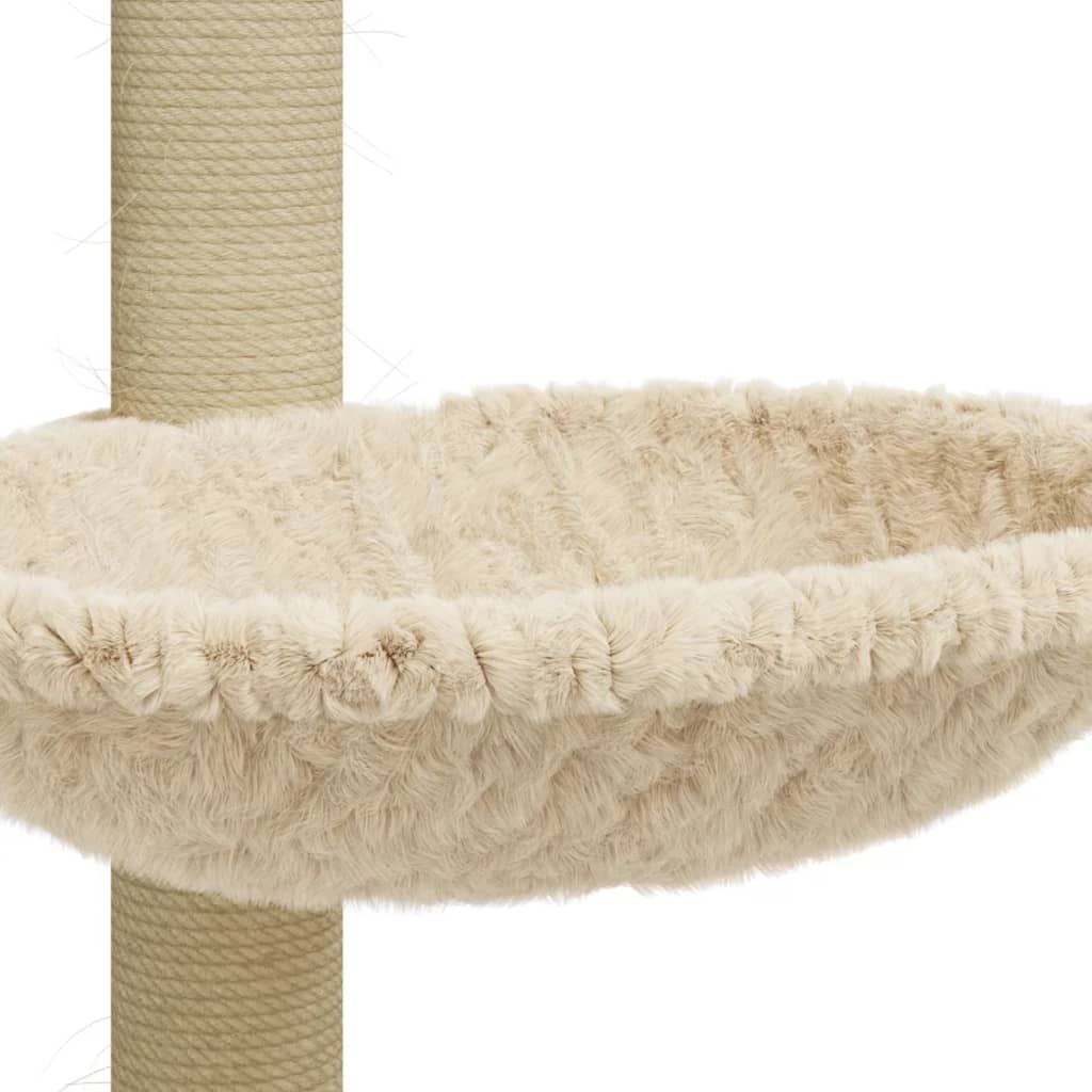Penjalica za mačke sa stupom za grebanje od sisala krem 74 cm