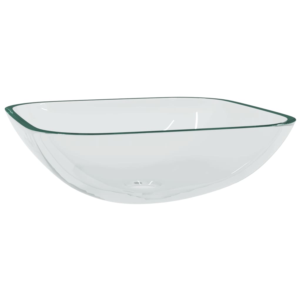 Umivaonik stakleni 42 x 42 x 14 cm prozirni