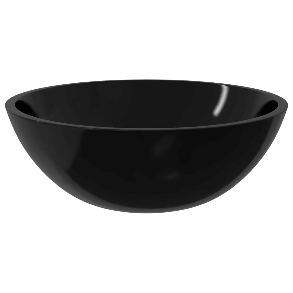 Umivaonik stakleni 50 x 37 x 14 cm crni