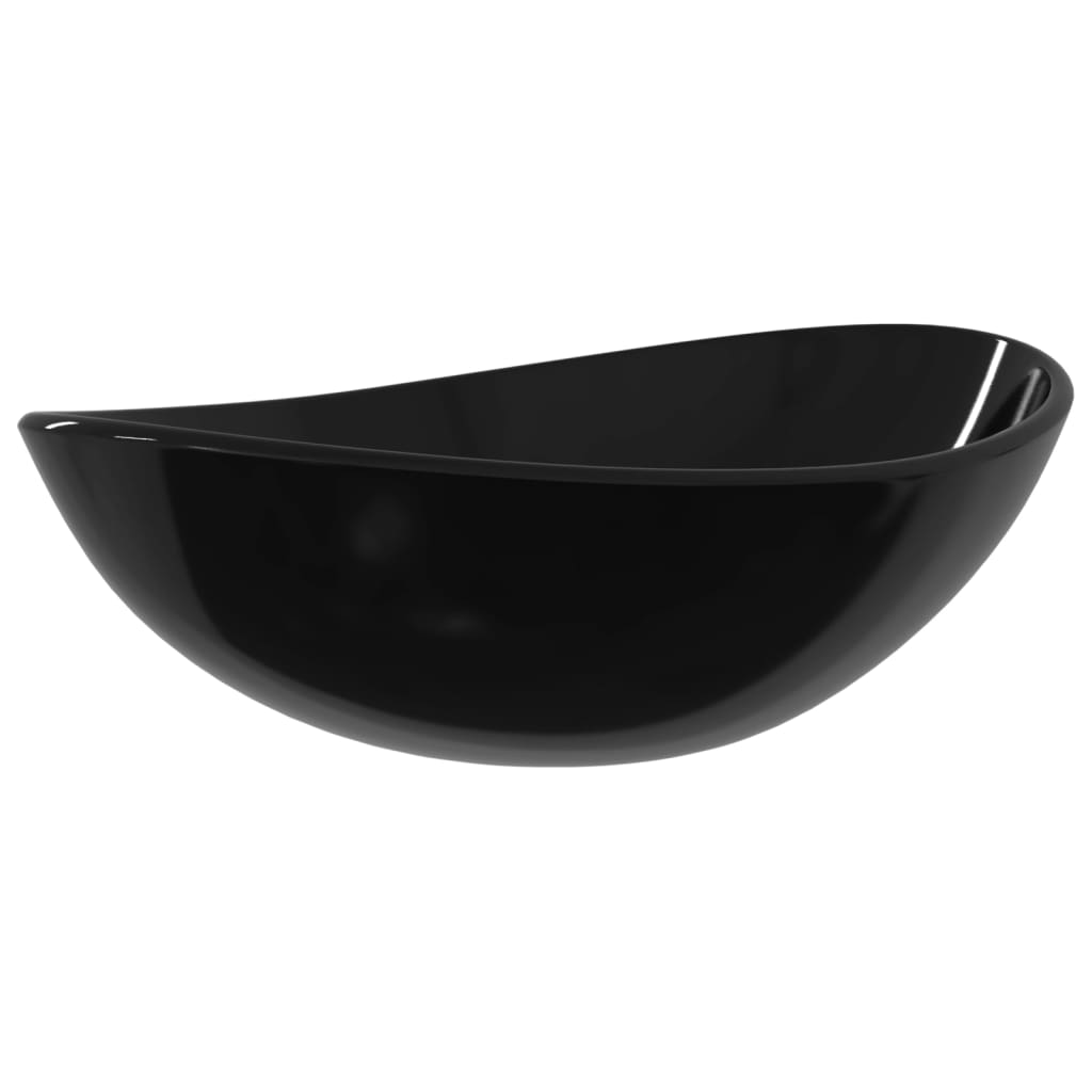 Umivaonik od kaljenog stakla 54,5 x 35 x 15,5 cm crni