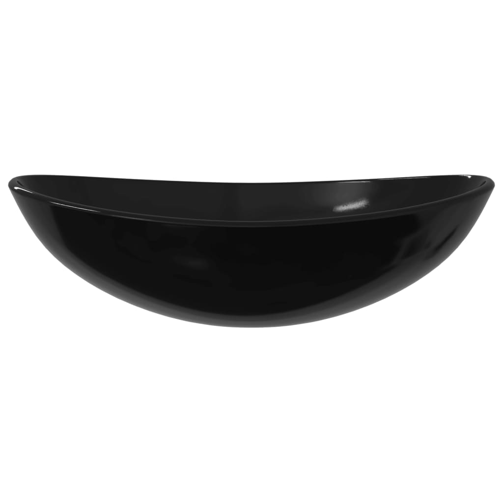 Umivaonik od kaljenog stakla 54,5 x 35 x 15,5 cm crni