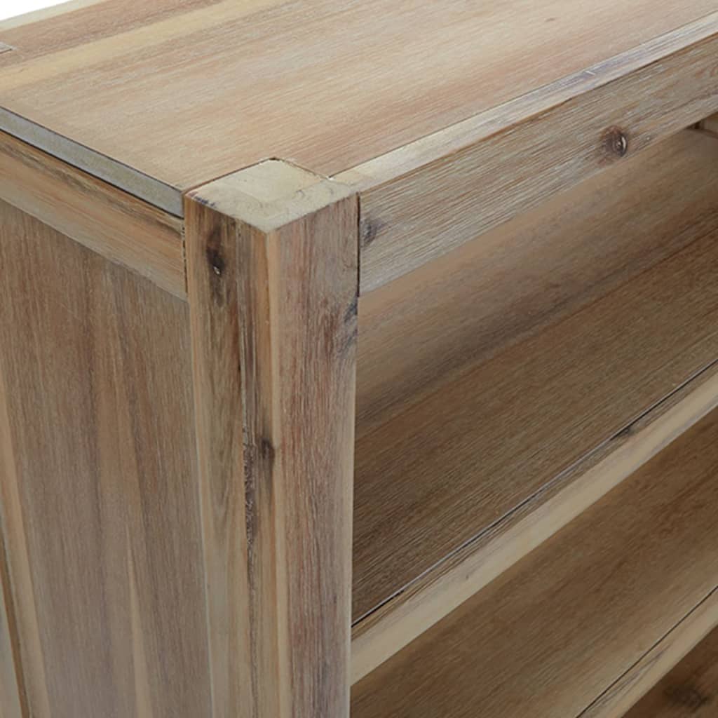 Polica za knjige sa 3 razina 80x30x80 cm masivno drvo bagrema