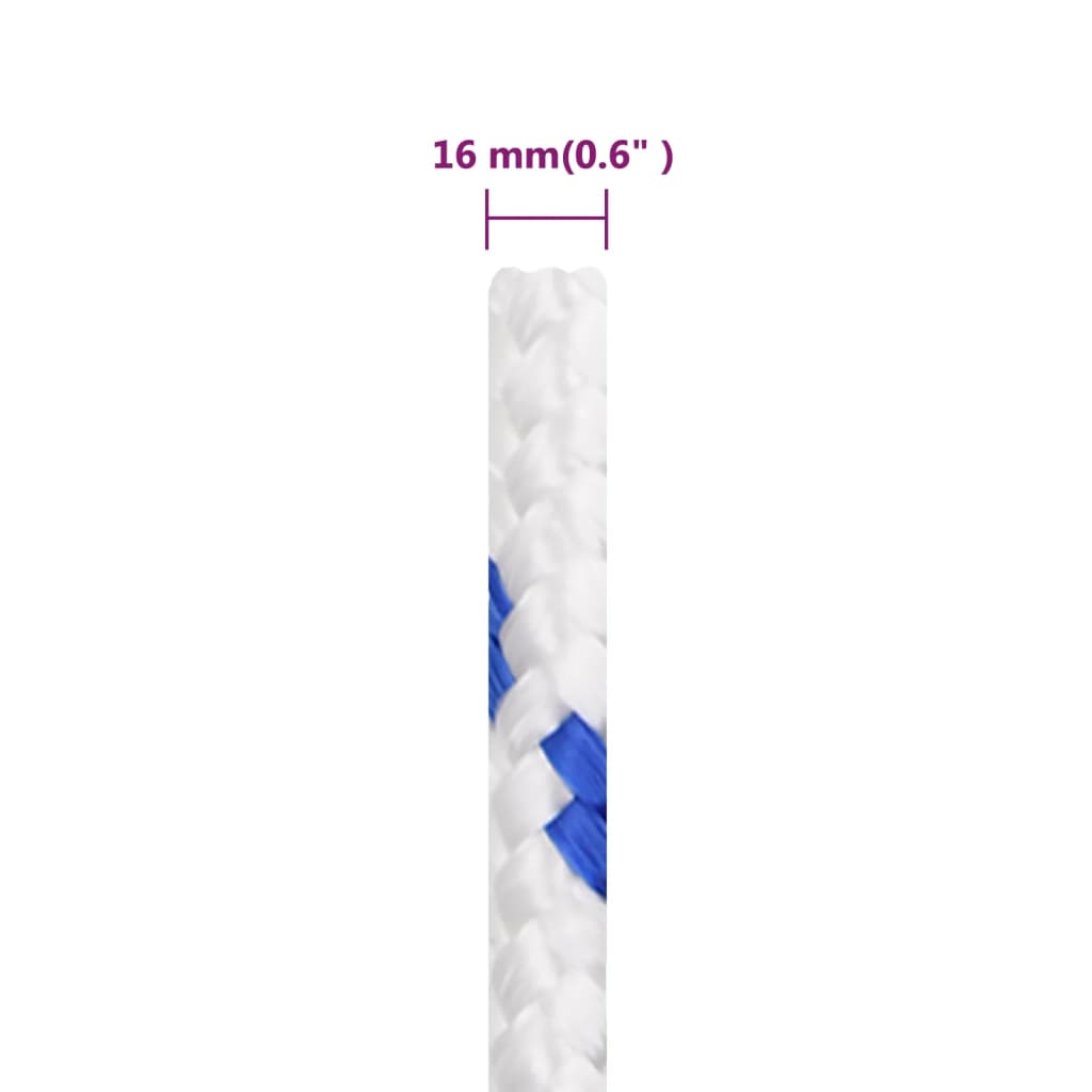 Brodski konop bijeli 16 mm 100 m od polipropilena
