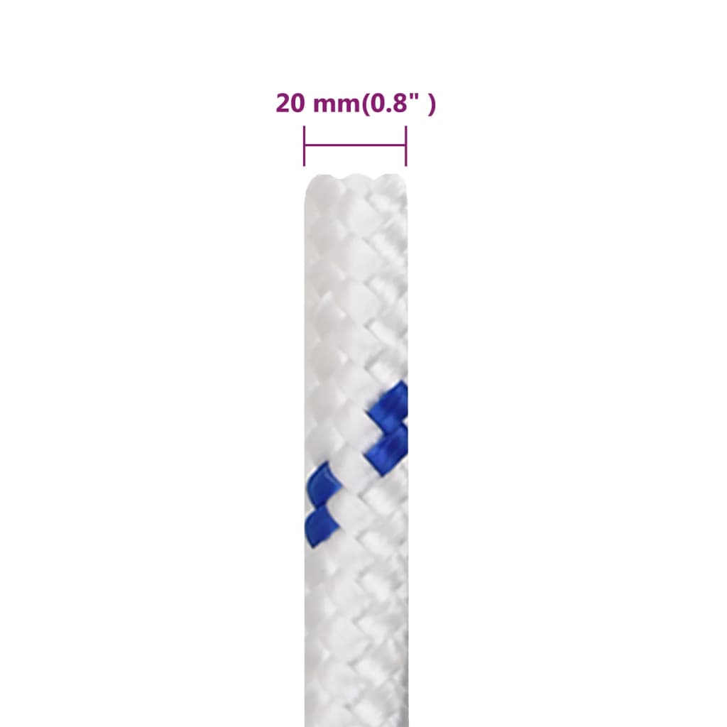 Brodski konop bijeli 20 mm 100 m od polipropilena