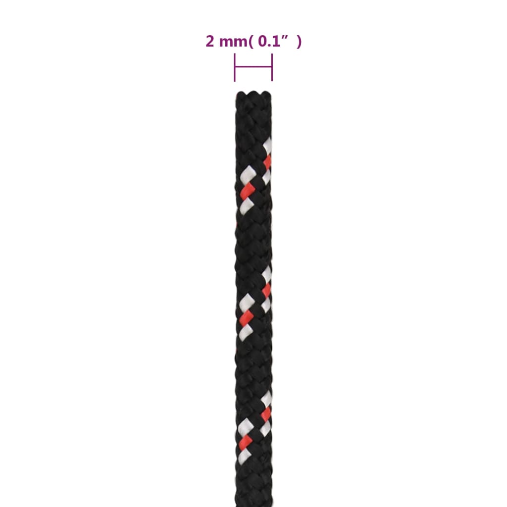 Brodski konop crni 2 mm 100 m od polipropilena