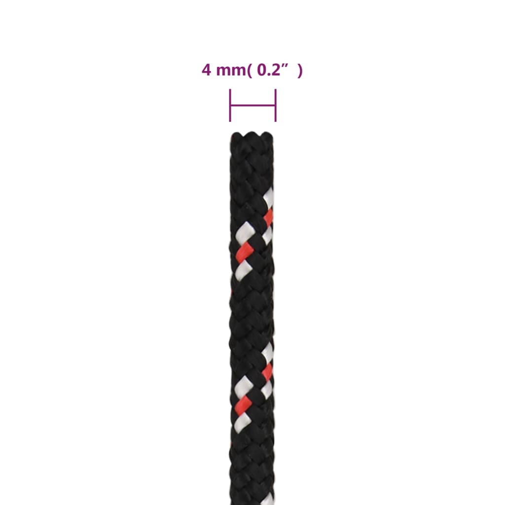 Brodski konop crni 4 mm 25 m od polipropilena