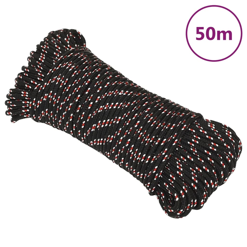 Brodski konop crni 4 mm 50 m od polipropilena