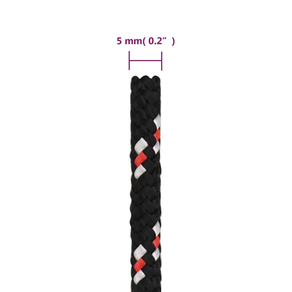 Brodski konop crni 5 mm 50 m od polipropilena