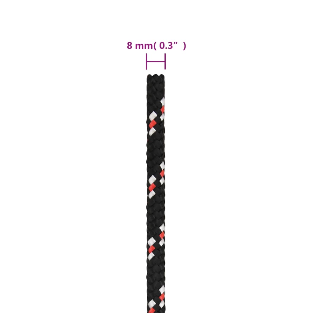 Brodski konop crni 8 mm 250 m od polipropilena