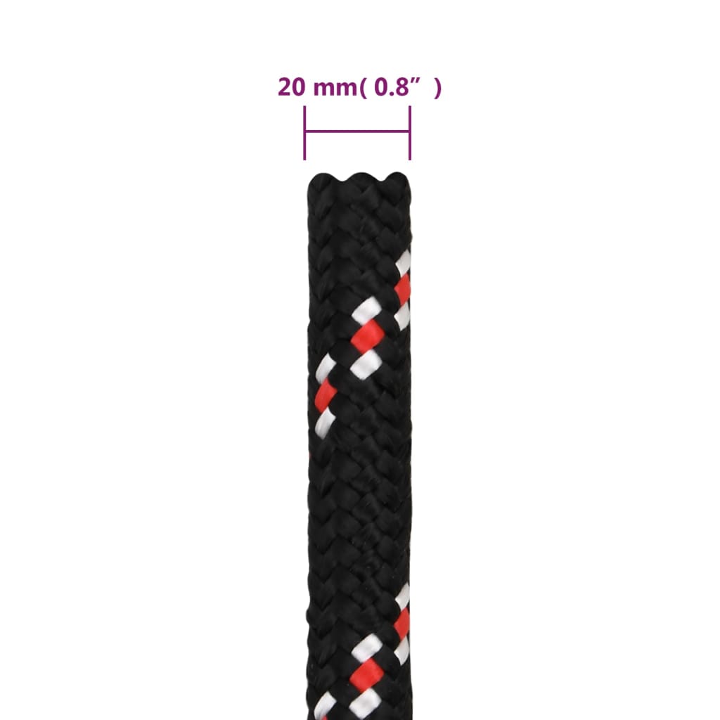 Brodski konop crni 20 mm 25 m od polipropilena
