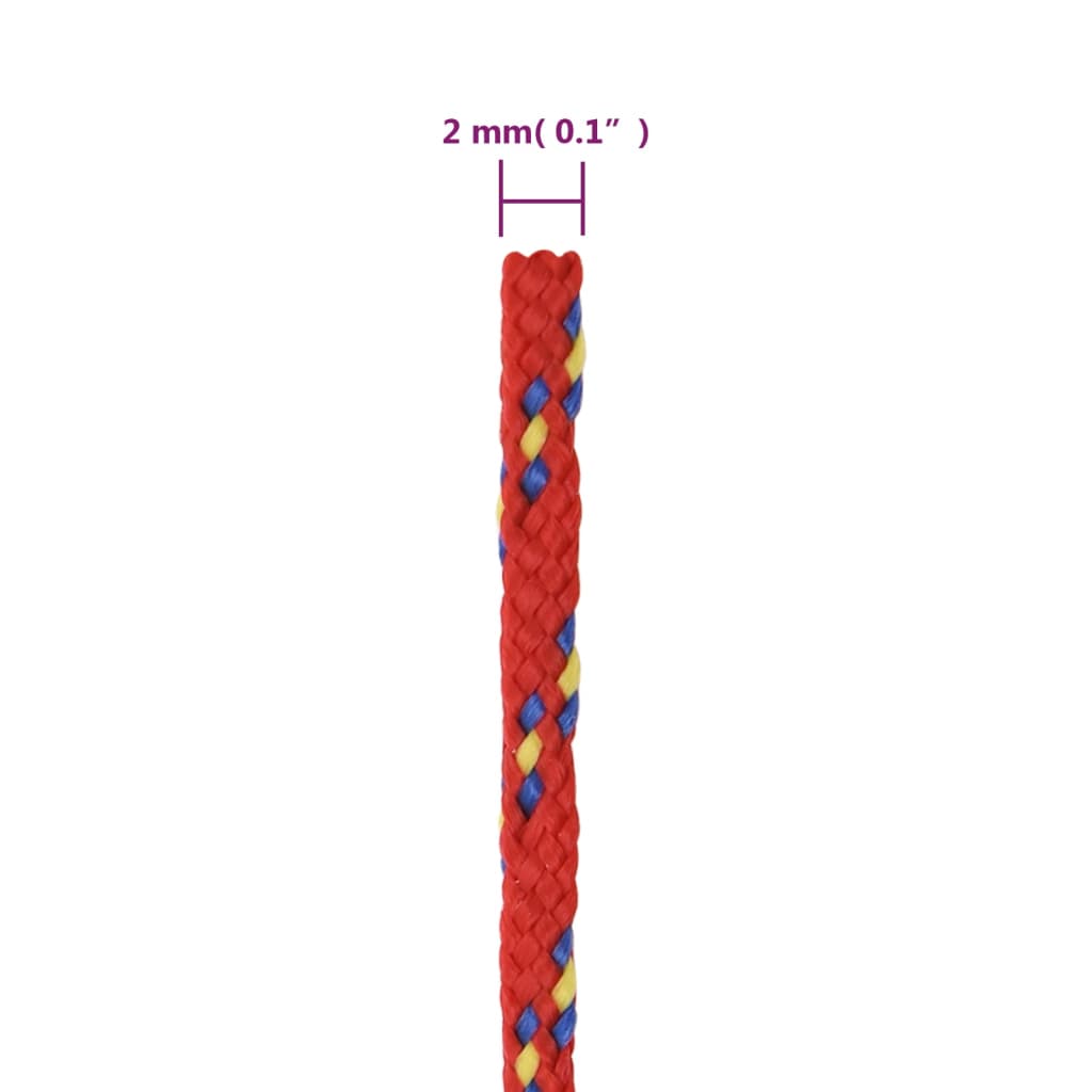 Brodski konop crveni 2 mm 250 m od polipropilena