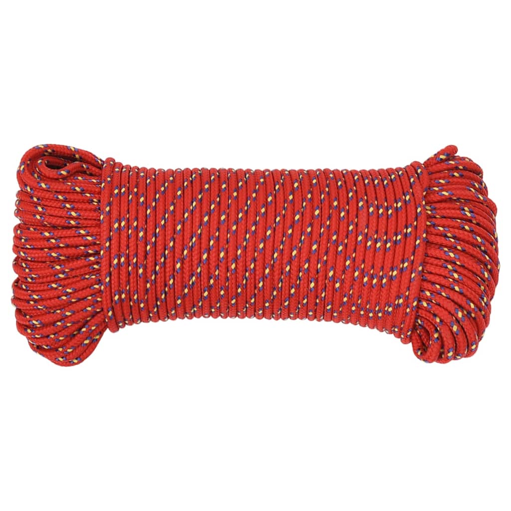 Brodski konop crveni 3 mm 100 m od polipropilena