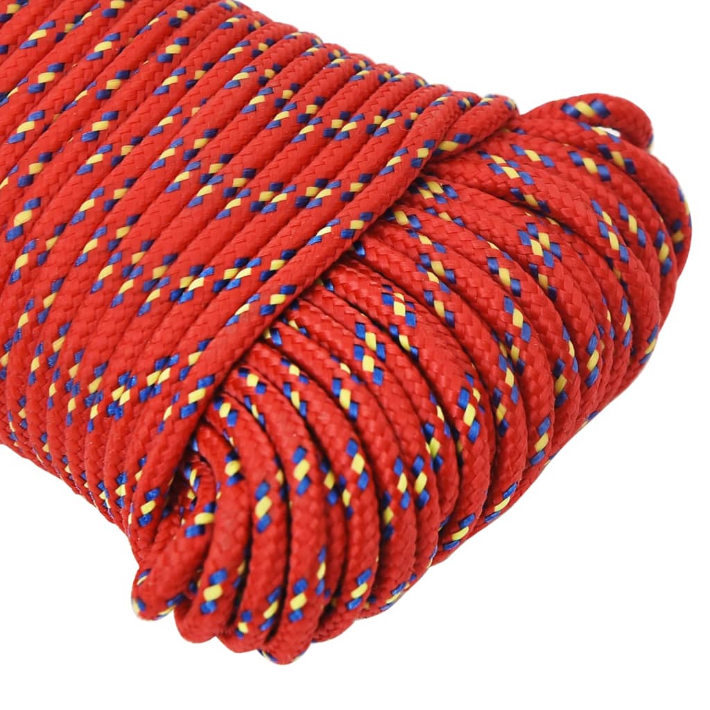 Brodski konop crveni 4 mm 500 m od polipropilena500