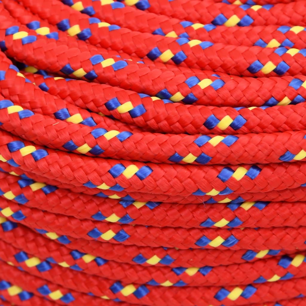 Brodski konop crveni 8 mm 25 m od polipropilena