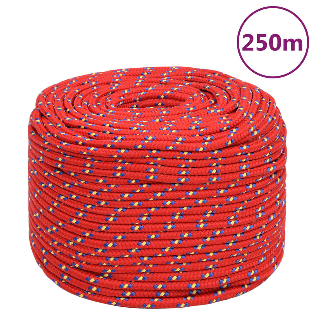 Brodski konop crveni 8 mm 250 m od polipropilena