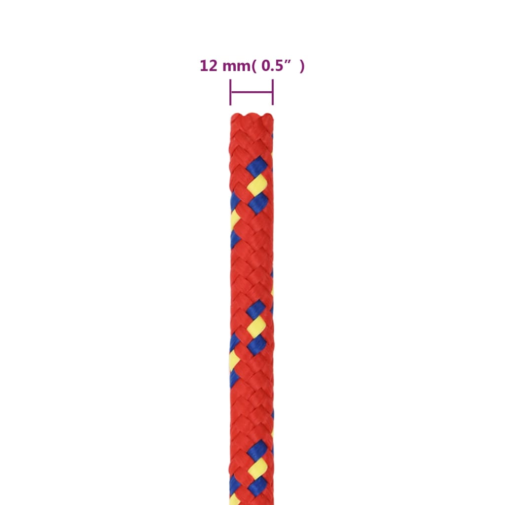 Brodski konop crveni 12 mm 25 m od polipropilena