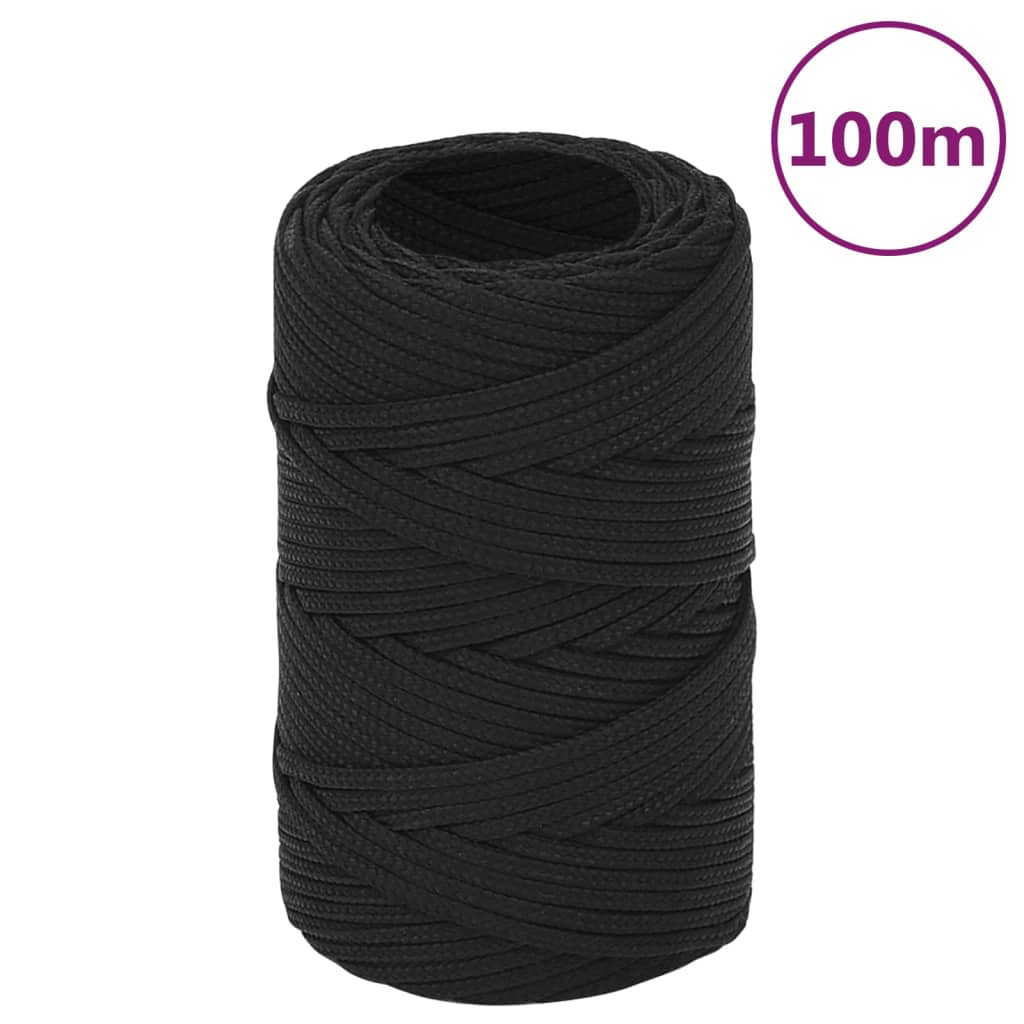 Brodski konop tamnocrni 2 mm 100 m od polipropilena