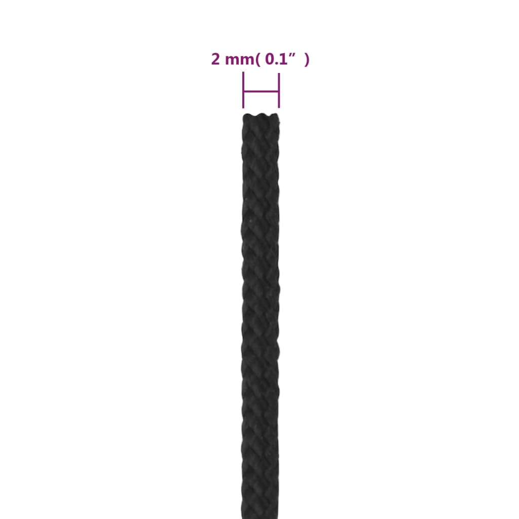 Brodski konop tamnocrni 2 mm 250 m od polipropilena