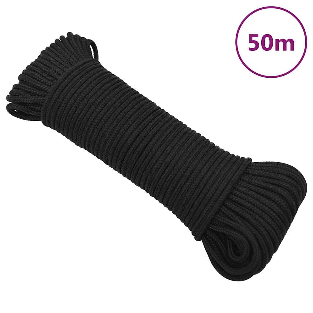 Brodski konop tamnocrni 5 mm 50 m od polipropilena