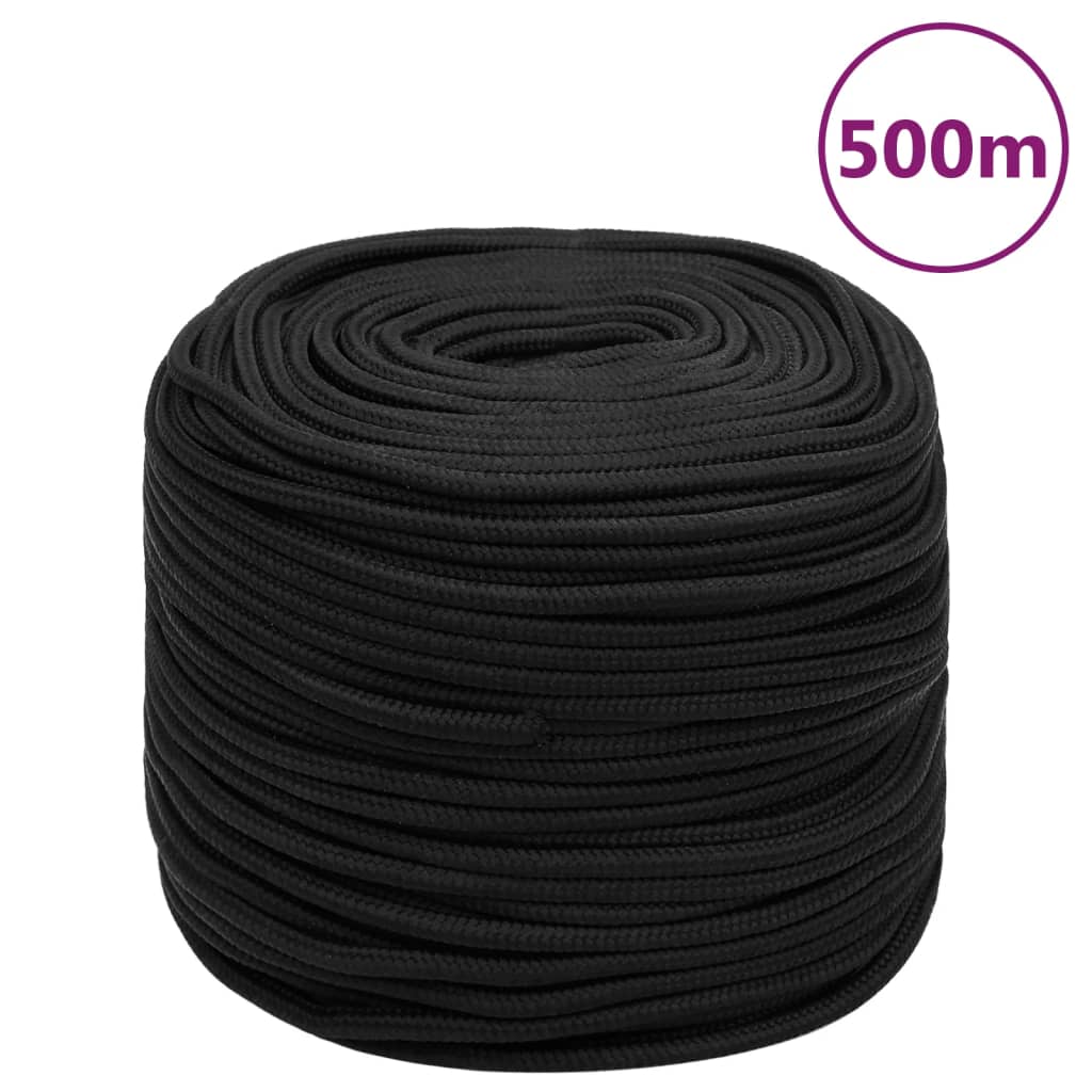 Brodski konop tamnocrni 6 mm 500 m od polipropilena