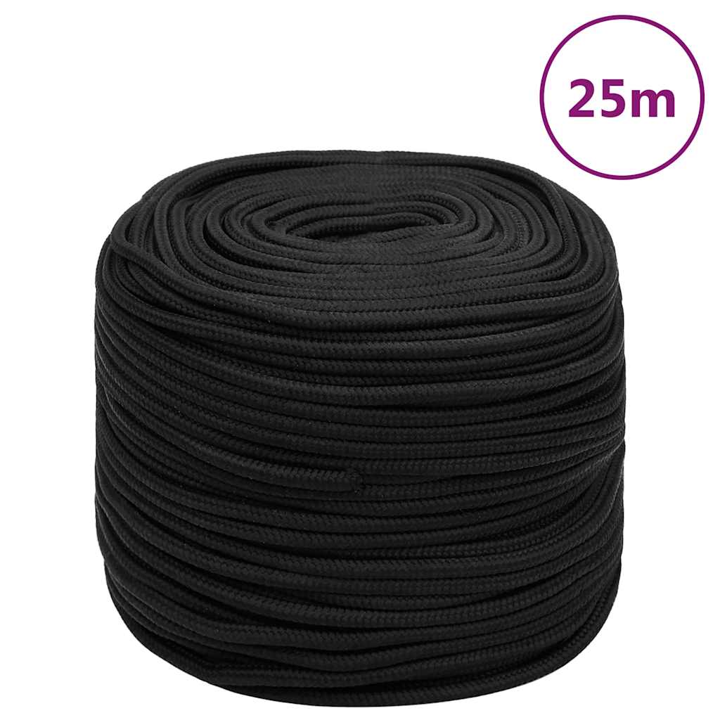 Brodski konop tamnocrni 8 mm 25 m od polipropilena