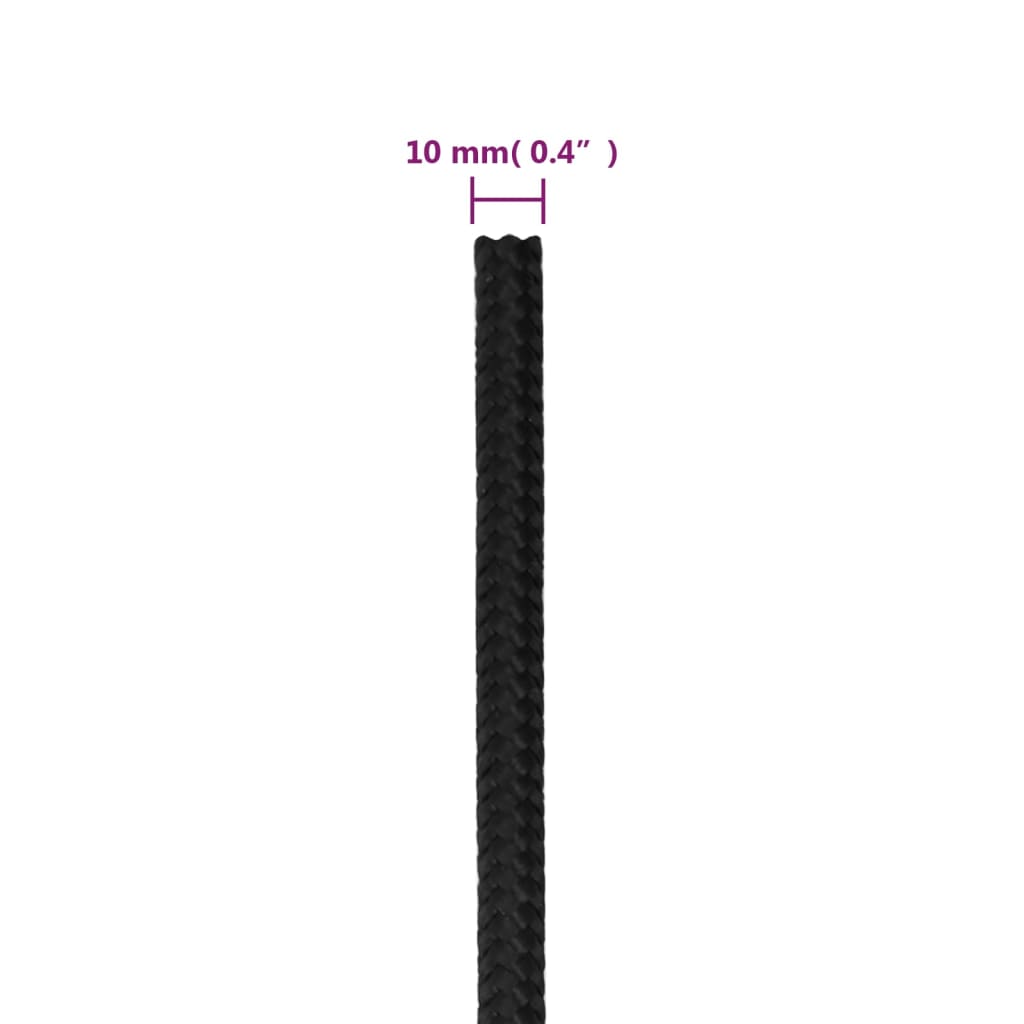 Brodski konop tamnocrni 10 mm 250 m od polipropilena