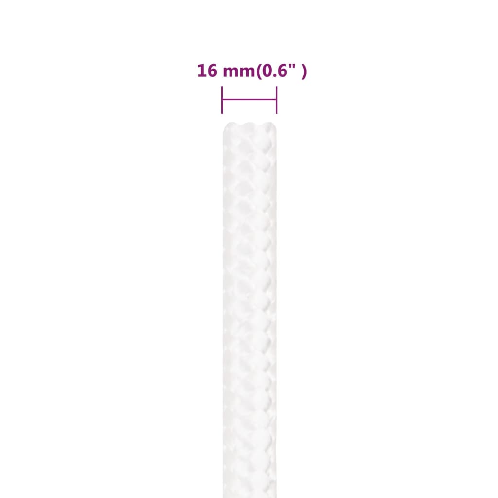 Brodski konop svjetlobijeli 16 mm 250 m od polipropilena