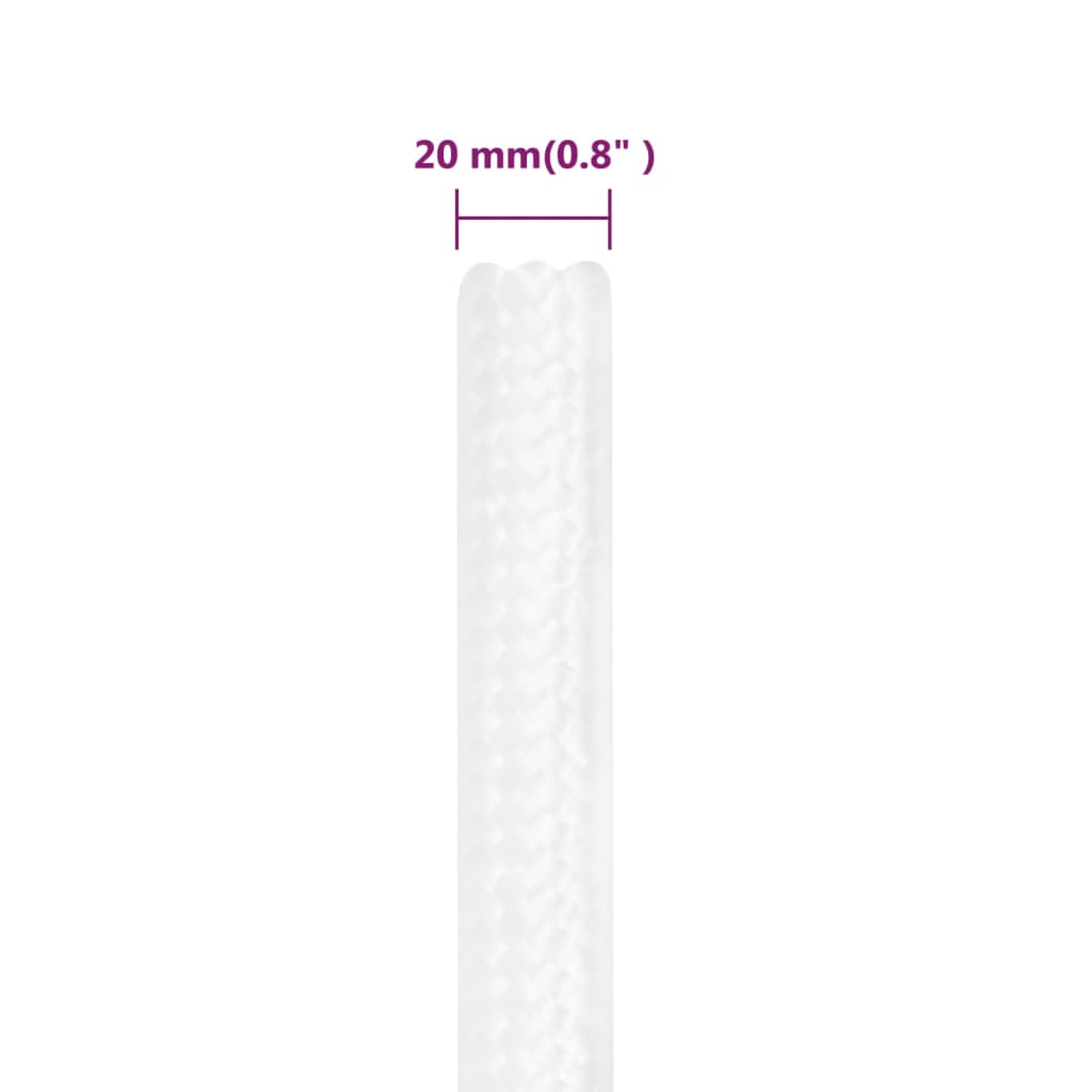 Brodski konop svjetlobijeli 20 mm 100 m od polipropilena