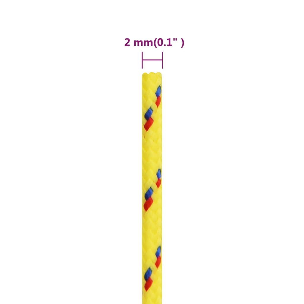 Brodski konop žuti 2 mm 25 m od polipropilena