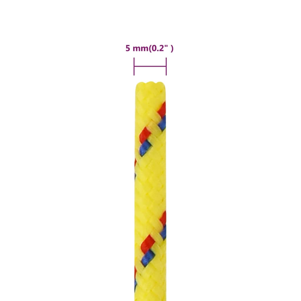 Brodski konop žuti 5 mm 500 m od polipropilena