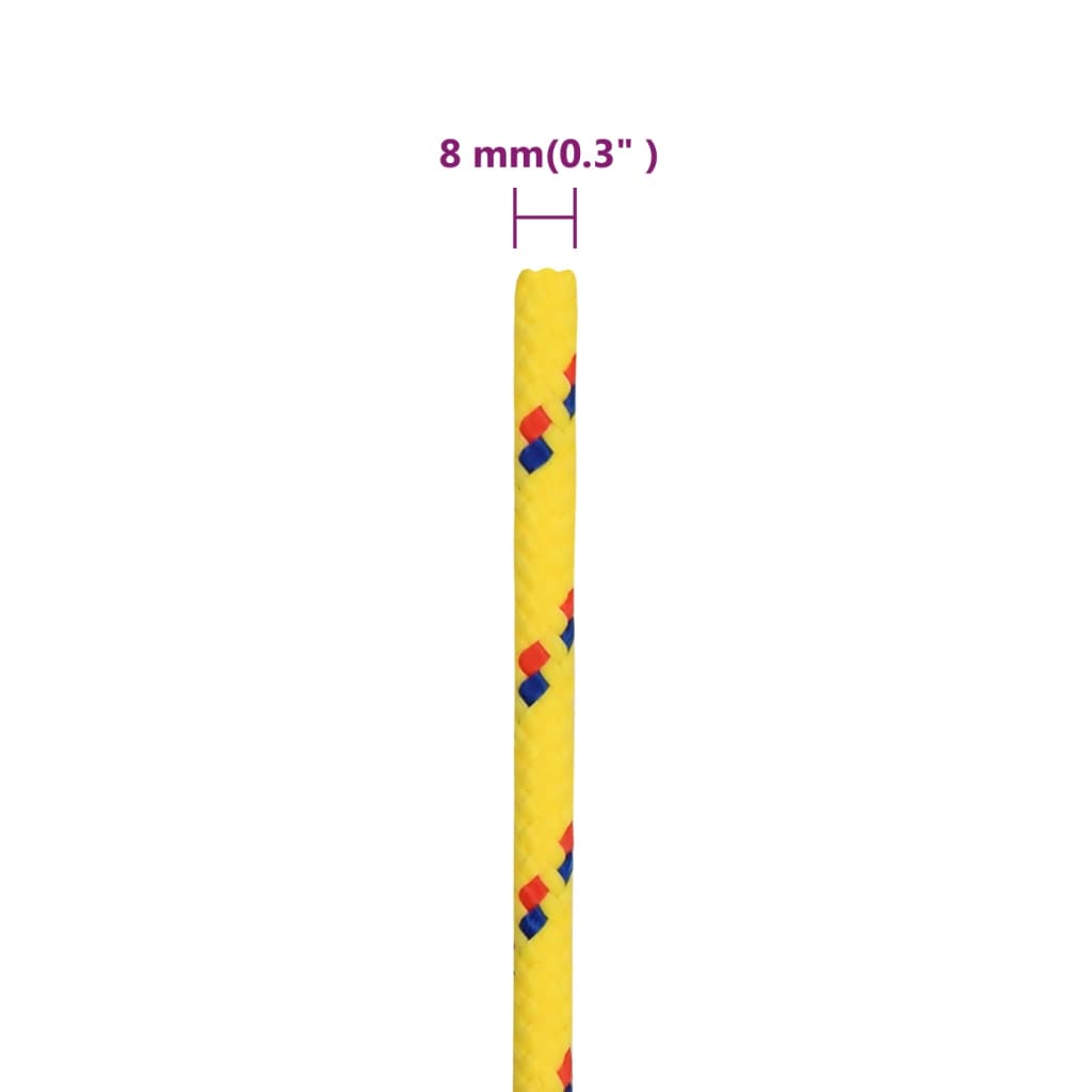 Brodski konop žuti 8 mm 50 m od polipropilena