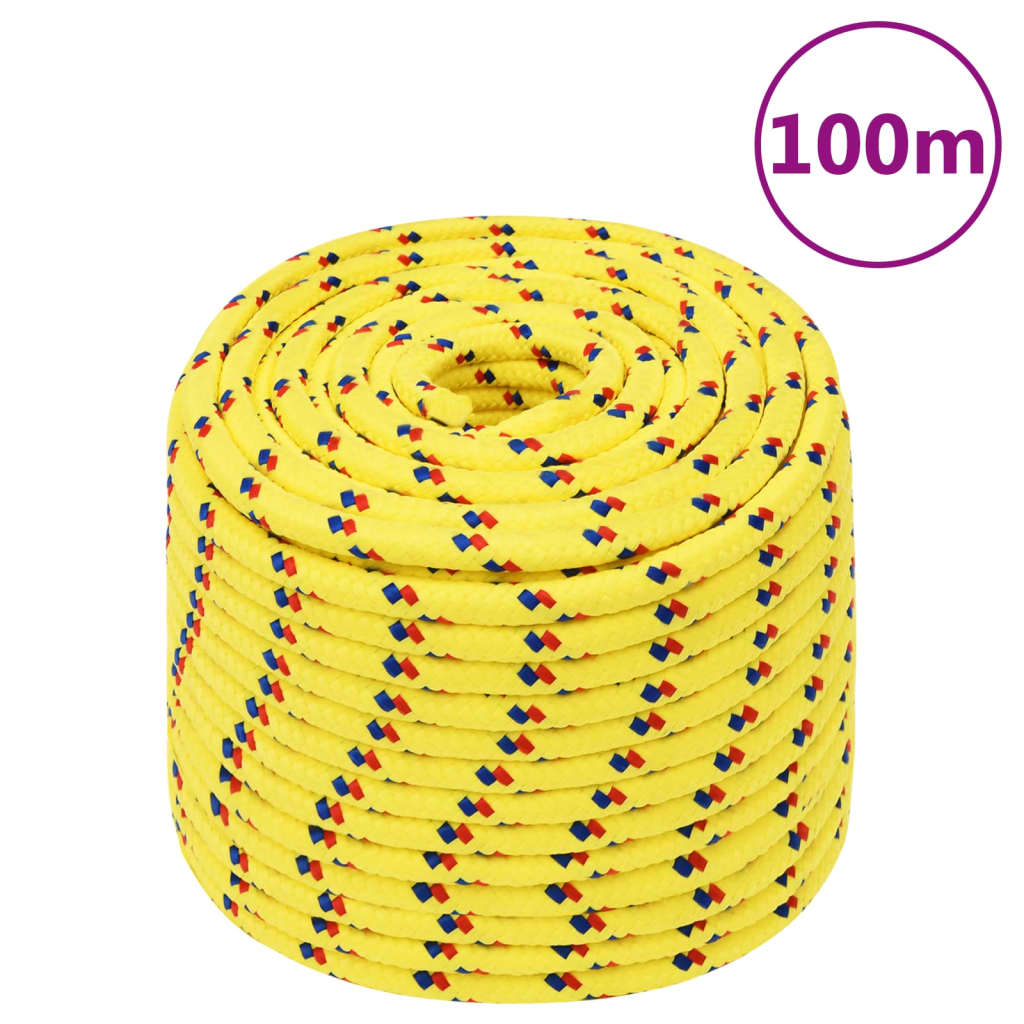 Brodski konop žuti 12 mm 100 m od polipropilena