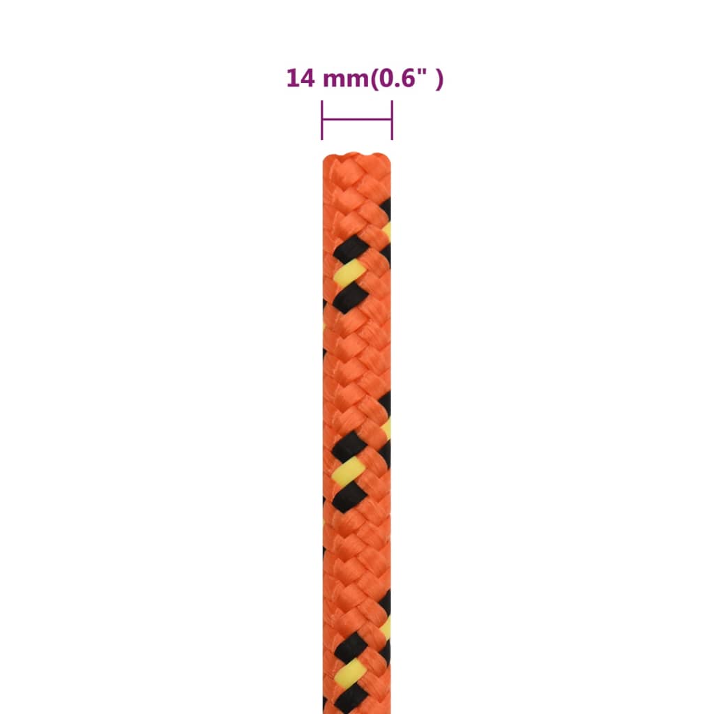 Brodski konop narančasto 14 mm 250 m od polipropilena