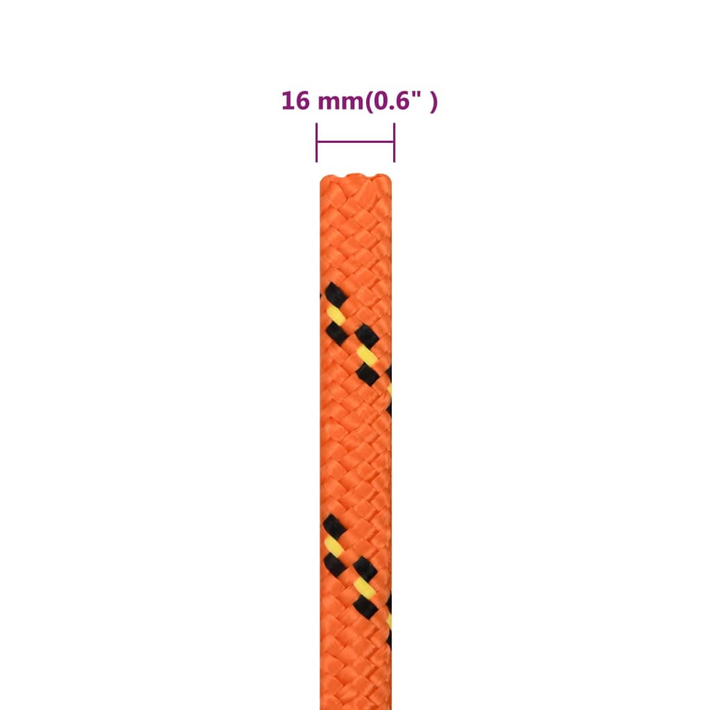 Brodski konop narančasti 16 mm 25 m od polipropilena