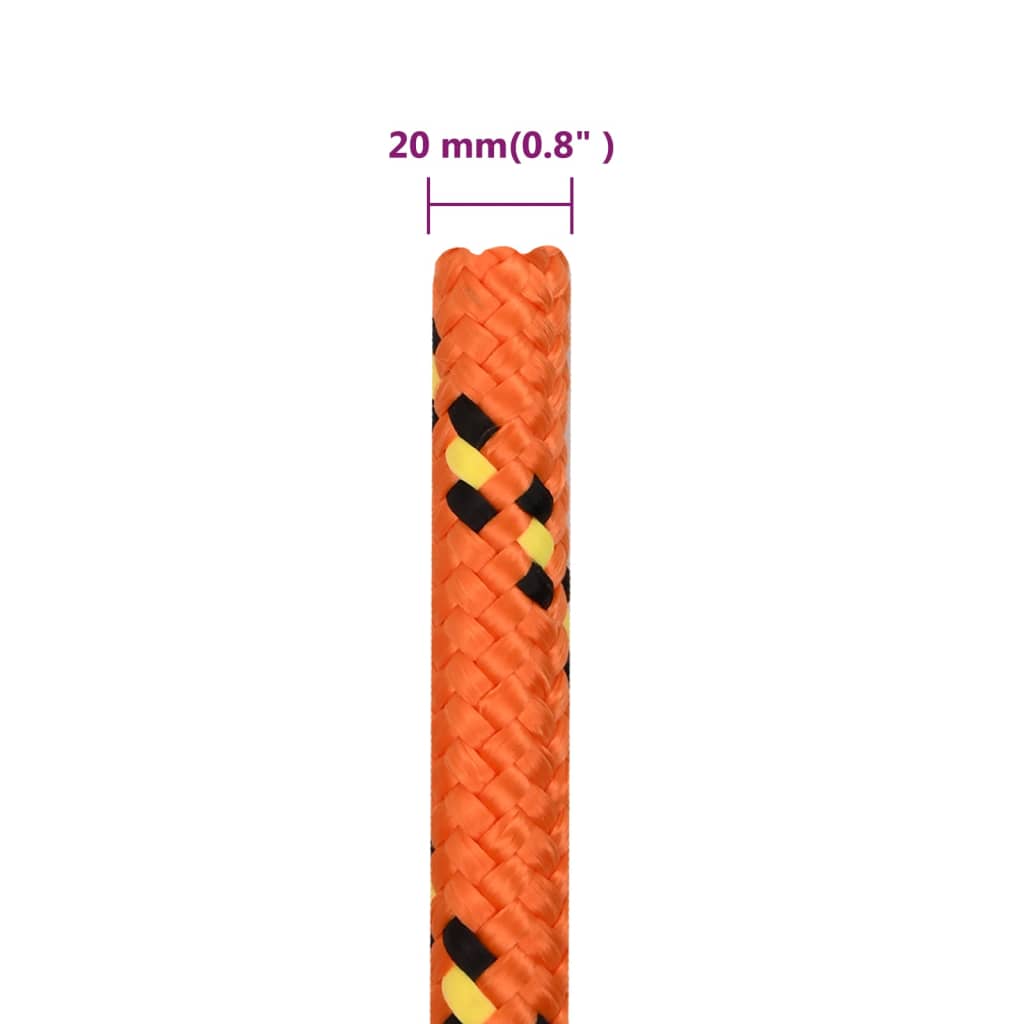 Brodski konop narančasti 20 mm 25 m od polipropilena