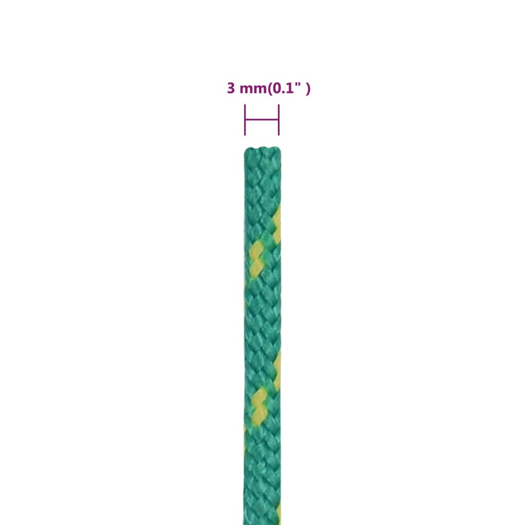 Brodski konop zeleni 3 mm 500 m od polipropilena