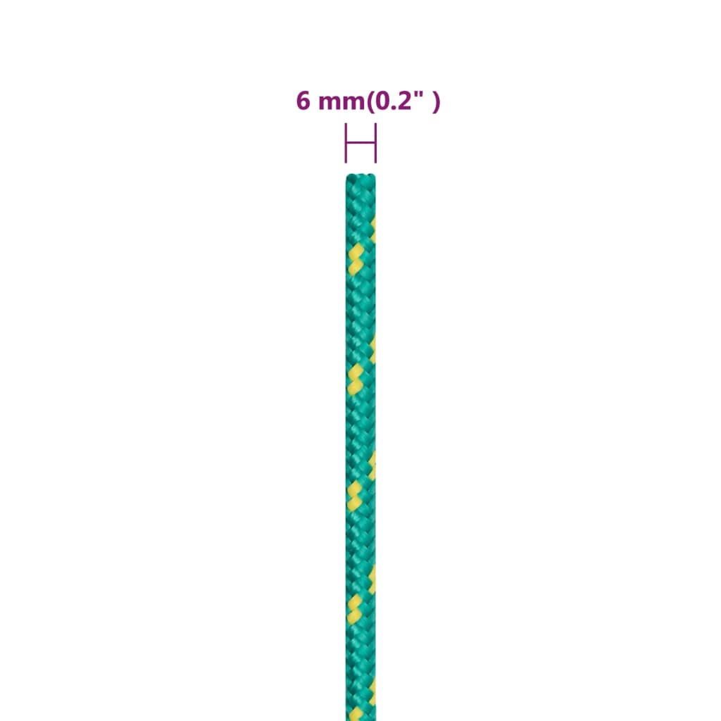 Brodski konop zeleni 6 mm 50 m od polipropilena