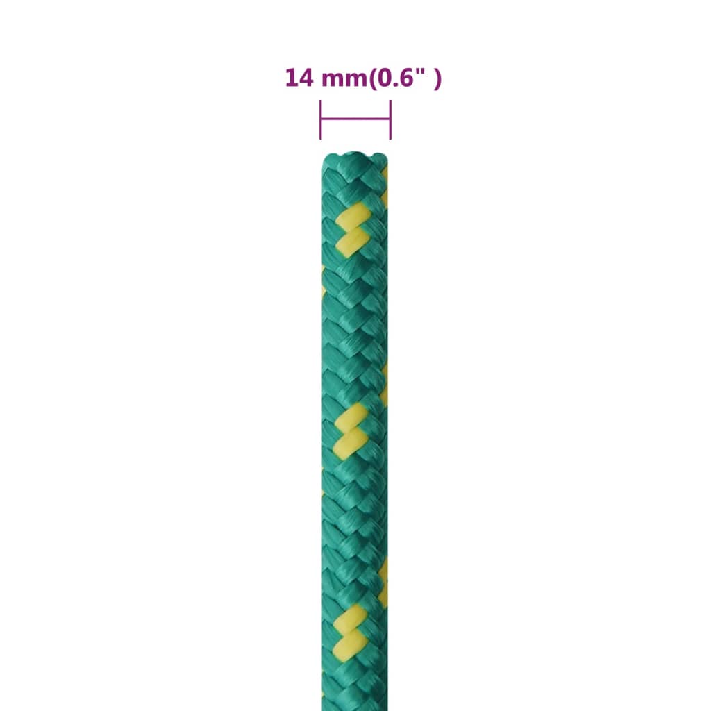 Brodski konop zeleni 14 mm 50 m od polipropilena