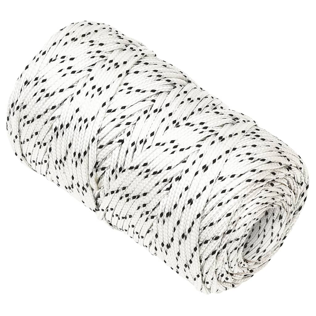 Pleteni brodski konop bijeli 2 mm x 100 m poliesterski