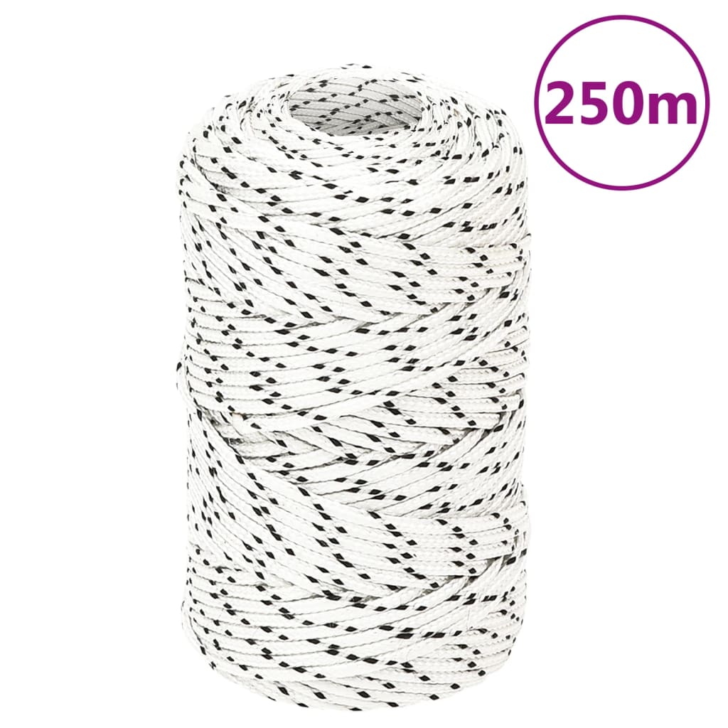 Pleteni brodski konop bijeli 2 mm x 250 m poliesterski